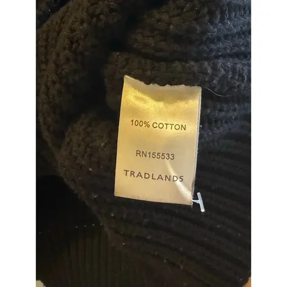 Tradlands Shelter Cotton Cardigan in Black - Picture 7 of 8